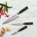 Ножі Yaxell для роботи з твердими та м’якими текстурами продуктів