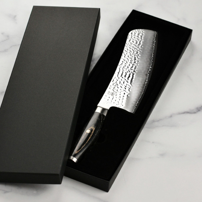 Нож японский Konata 215 мм дамасская сталь, серия Ketu Yaxell 34929 - Фото 8 Нож японский Konata 215 мм дамасская сталь, серия Ketu Yaxell 34929