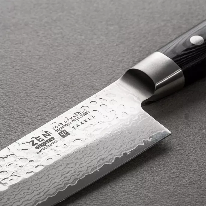 Нож Сантоку 165 мм дамасская сталь, серия ZEN Yaxell 35501 - Фото 5 Нож Сантоку 165 мм дамасская сталь, серия ZEN Yaxell 35501