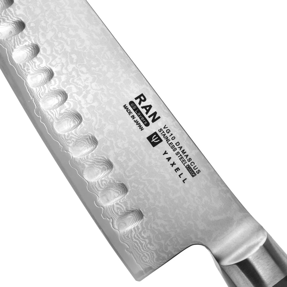 Кухарський шеф-ніж 200 мм дамаська сталь, серія RAN Yaxell 36000G - Фото 2 Кухарський шеф-ніж 200 мм дамаська сталь, серія RAN Yaxell 36000G