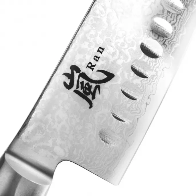 Нож Сантоку 165 мм дамасская сталь, серия RAN Yaxell 36001G - Фото 4 Нож Сантоку 165 мм дамасская сталь, серия RAN Yaxell 36001G