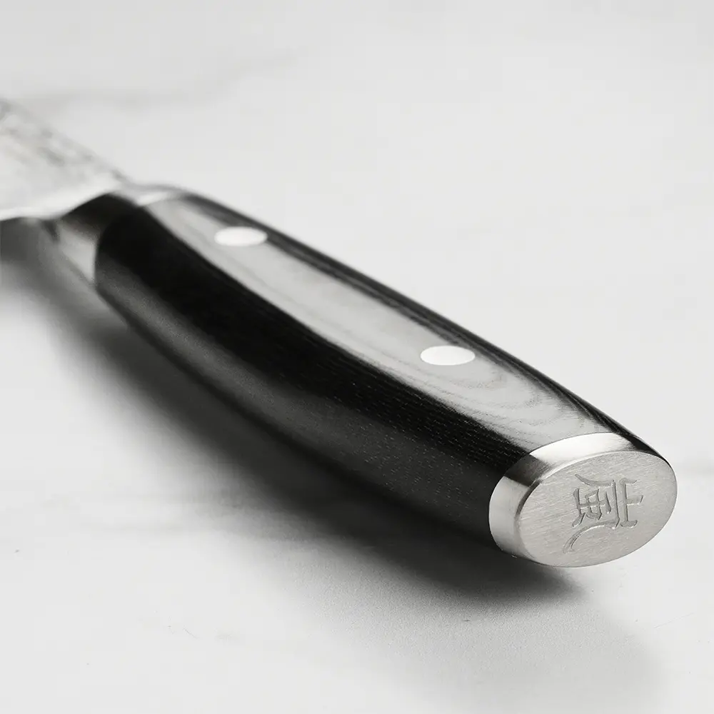 Кухарський шеф-ніж 200 мм дамаська сталь, серія RAN PLUS Yaxell 36600 - Фото 2 Кухарський шеф-ніж 200 мм дамаська сталь, серія RAN PLUS Yaxell 36600