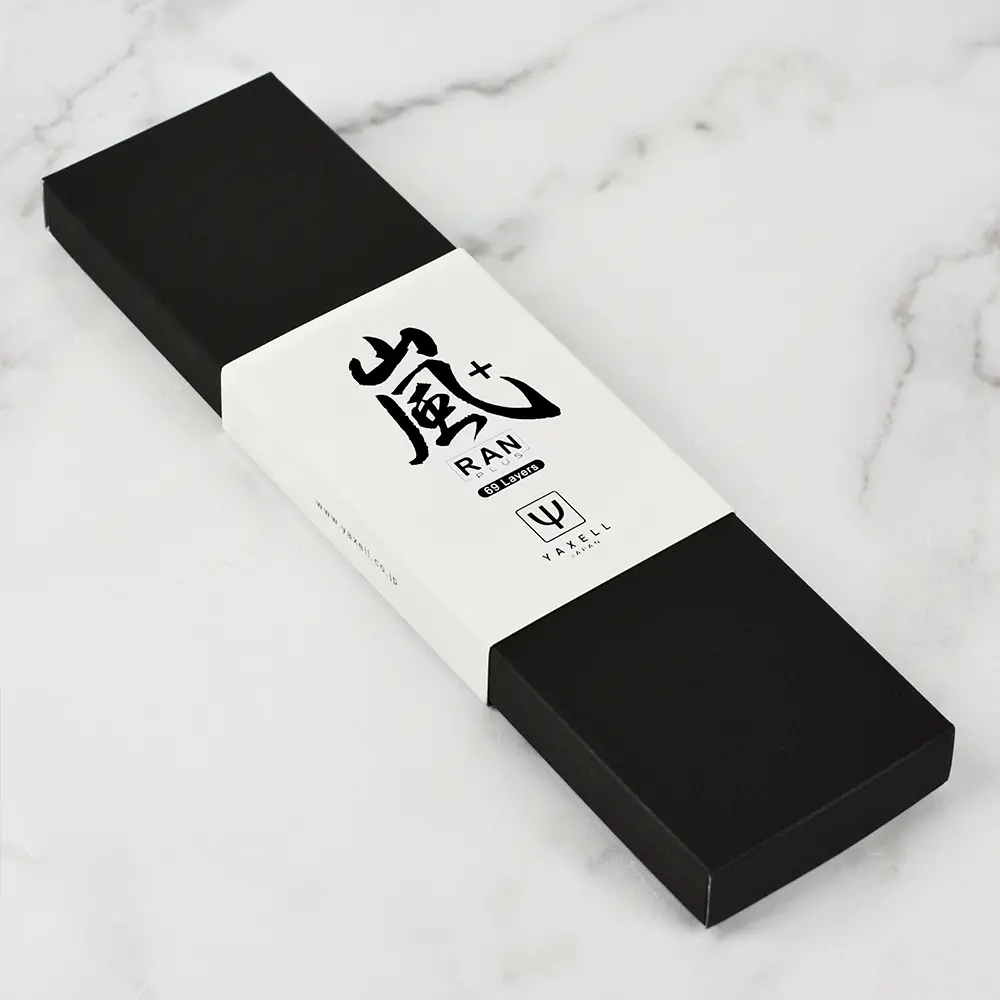 Кухарський шеф-ніж 200 мм дамаська сталь, серія RAN PLUS Yaxell 36600 - Фото 3 Кухарський шеф-ніж 200 мм дамаська сталь, серія RAN PLUS Yaxell 36600