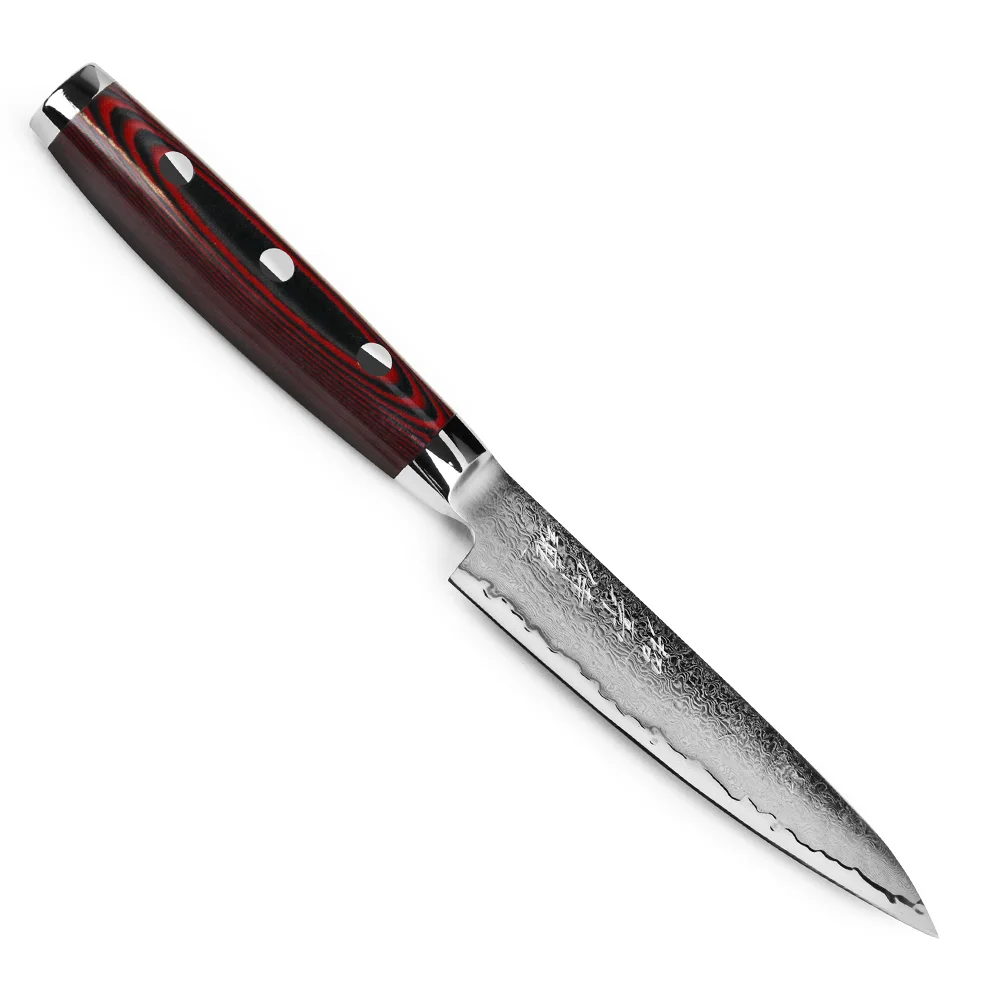 Кухонный нож 120 мм дамасская сталь, серия SUPER GOU Yaxell 37102 - Фото 1 Кухонный нож 120 мм дамасская сталь, серия SUPER GOU Yaxell 37102