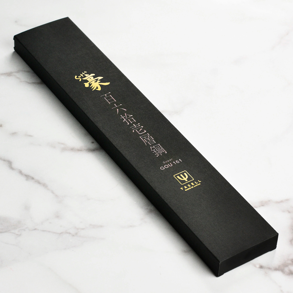 Ніж для нарізки 230 мм дамаська сталь, серія SUPER GOU Yaxell 37139 - Фото 7 Ніж для нарізки 230 мм дамаська сталь, серія SUPER GOU Yaxell 37139