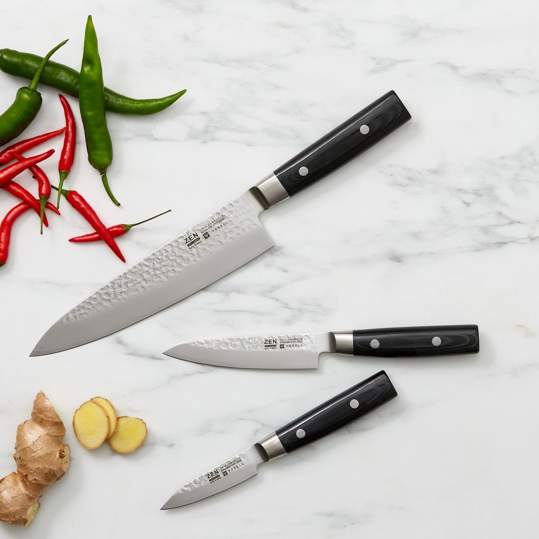 Ножі Yaxell для роботи з твердими та м’якими текстурами продуктів