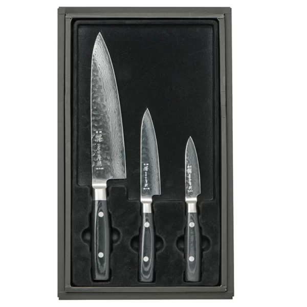 Набір ножів з 3-х предметів, дамаська сталь, серія ZEN Yaxell 35500-903ВП