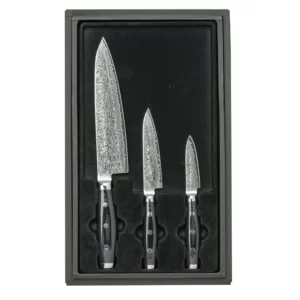 Набор ножей из 3-х предметов, дамасская сталь, серия GOU Yaxell 37000-903ВП