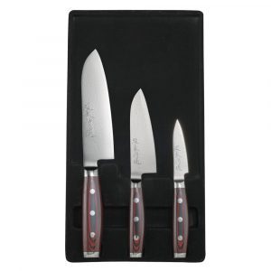 Набір ножів з 3-х предметів, дамаска сталь, серія SUPER GOU Yaxell 37101-503