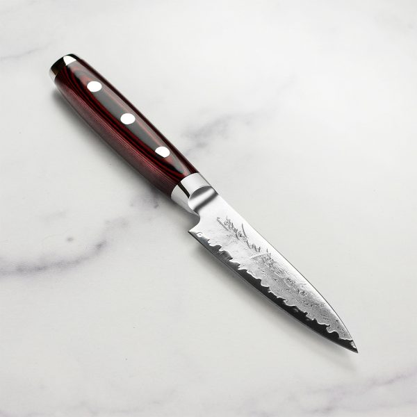 Нож для чистки овощей 100 мм дамасская сталь, серия SUPER GOU Yaxell 37135