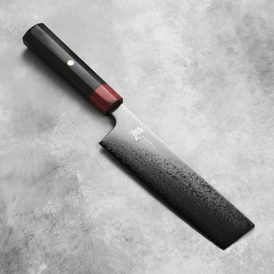 Ніж Накірі 165 мм, дамаська сталь, серія REI Yaxell 37444 Ніж Накірі 165 мм, дамаська сталь, серія REI Yaxell 37444