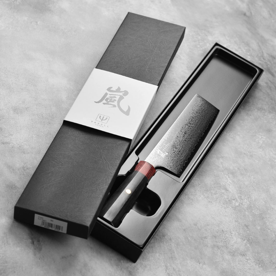 Ніж Накірі 165 мм, дамаська сталь, серія REI Yaxell 37444 Ніж Накірі 165 мм, дамаська сталь, серія REI Yaxell 37444