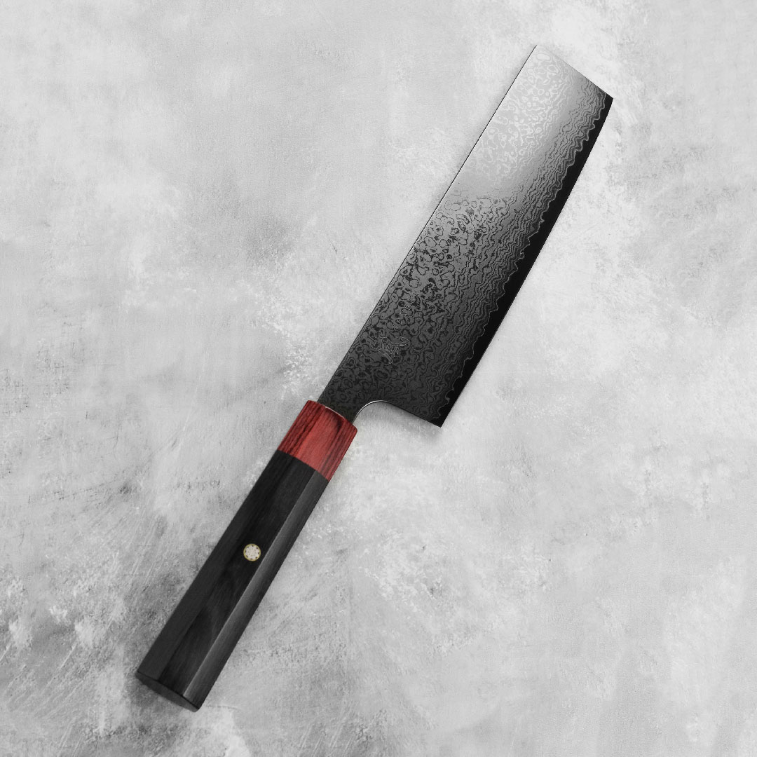 Ніж Накірі 165 мм, дамаська сталь, серія REI Yaxell 37444 Ніж Накірі 165 мм, дамаська сталь, серія REI Yaxell 37444