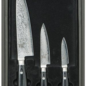 Набор ножей с 3-х предметов дамасская сталь, серия RAN Yaxell 36000-803